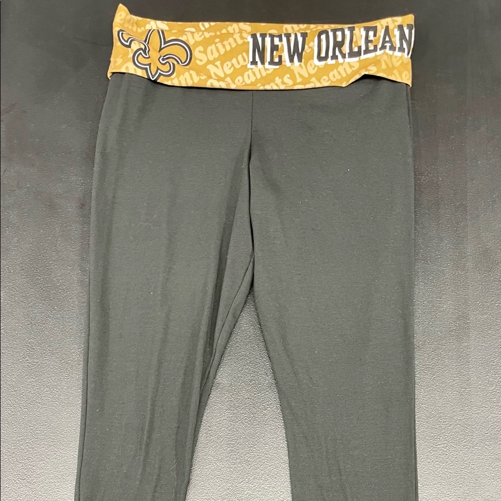 NFL New Orleans Saints leggings size medium black and gold